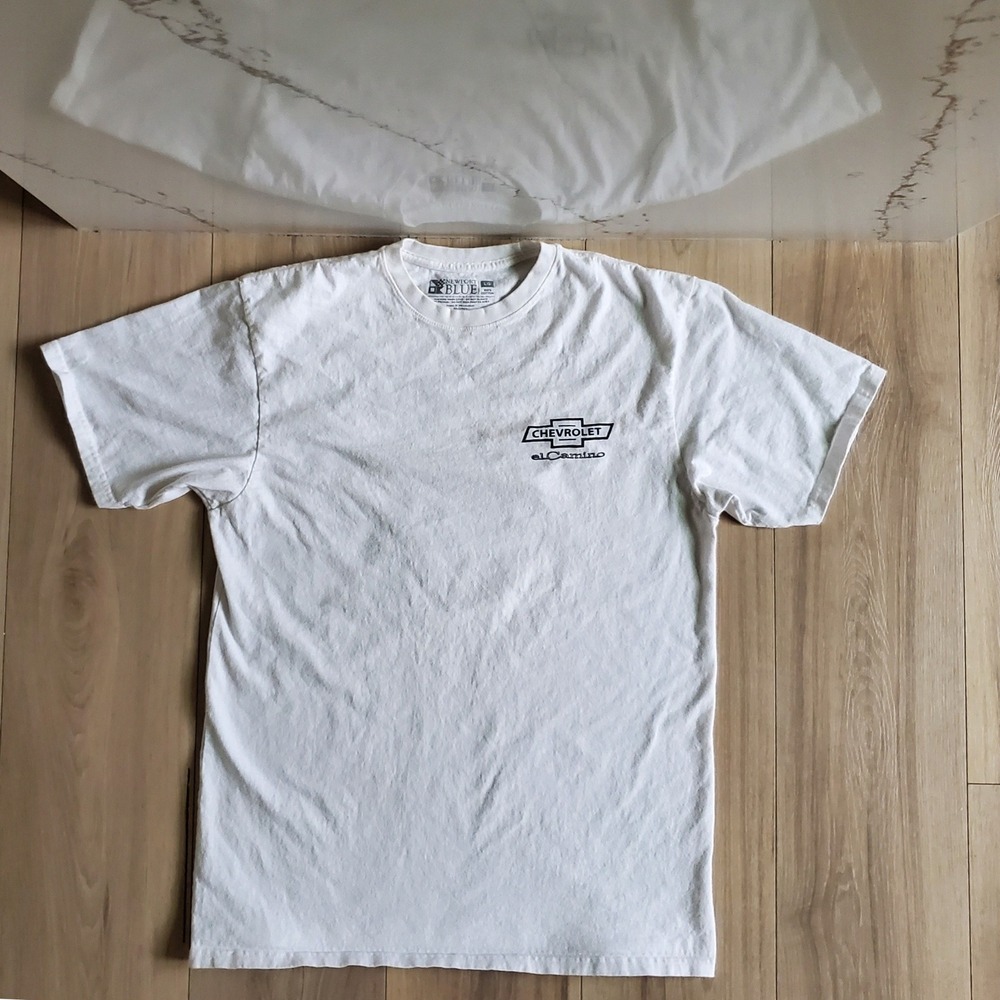 Chevrolet Shirt Mens L White Legendary El Camino 396 Turbo Jet 375 hp Tee